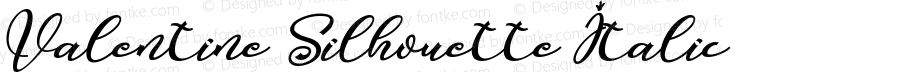 Valentine Silhouette Italic