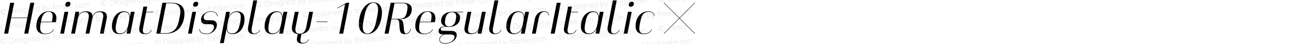 ☞Heimat Display 10 Regular Italic