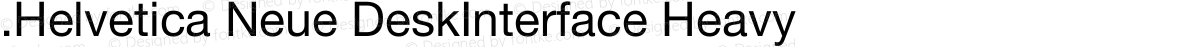.Helvetica Neue DeskInterface Heavy