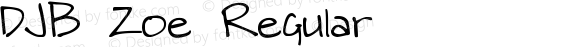 DJB Zoe Regular Version 1.00 April 7, 2011, initial release