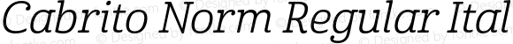 Cabrito Norm Regular Italic Norm Regular Italic