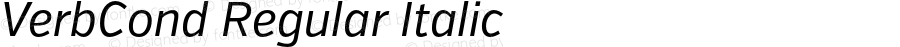 VerbCond Regular Italic