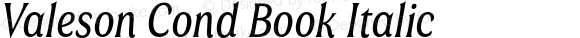 Valeson Cond Book Italic