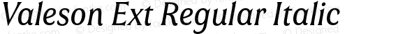 Valeson Ext Regular Italic