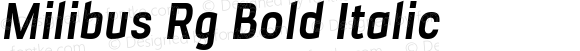 Milibus Rg Bold Italic