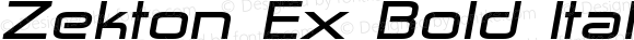 Zekton Ex Bold Italic Version 4.001
