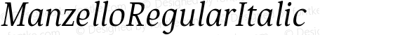 ManzelloRegularItalic ☞