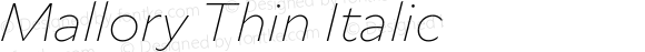 Mallory Thin Italic