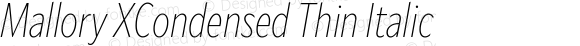 Mallory XCond Thin Italic