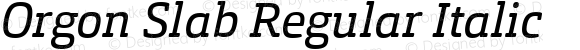 Orgon Slab Regular Italic
