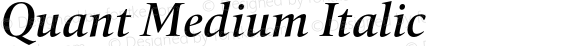 Quant Medium Italic