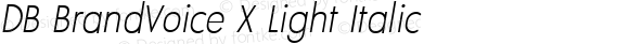 DB BrandVoice X Light Italic