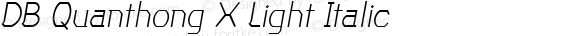 DB Quanthong X Light Italic
