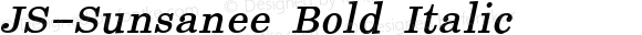 JS-Sunsanee Bold Italic