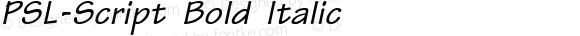 PSL-Script Bold Italic