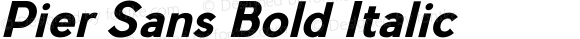 Pier Sans Bold Italic