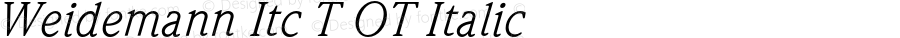 WeidemannItcTOT-BookItalic