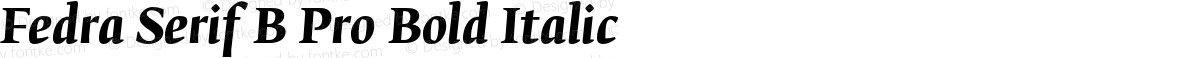 Fedra Serif B Pro Bold Italic