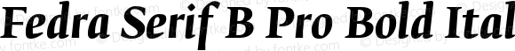 Fedra Serif B Pro Bold Italic