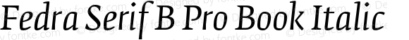 Fedra Serif B Pro Book Italic