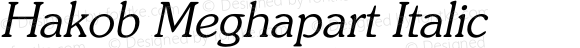 Hakob Meghapart Italic