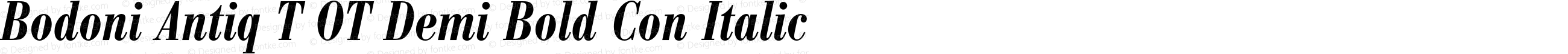 Bodoni Antiq T OT Demi Bold Con Italic