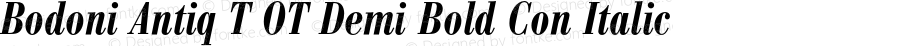 Bodoni Antiq T OT Demi Bold Con Italic