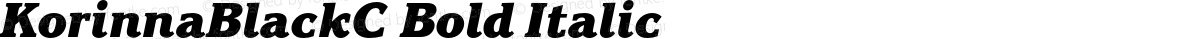 KorinnaBlackC Bold Italic