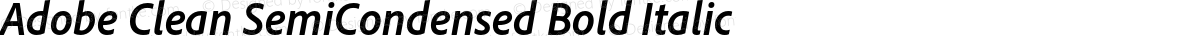 Adobe Clean SemiCondensed Bold Italic