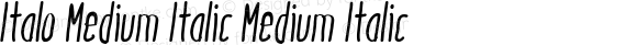 Italo Medium Italic Medium Italic