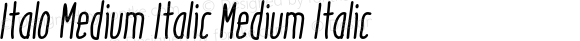 Italo Medium Italic Medium Italic