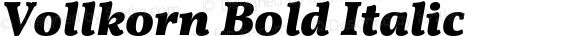 Vollkorn Bold Italic