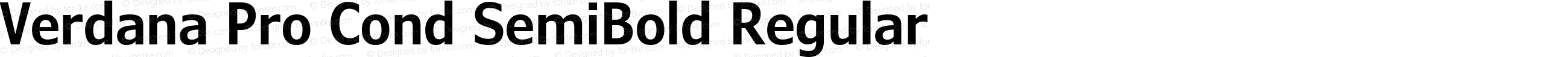 Verdana Pro Cond SemiBold Regular