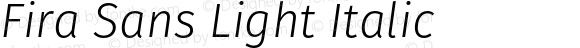 Fira Sans Light Italic