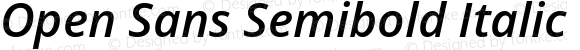 Open Sans Semibold Italic Version 1.10
