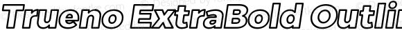 Trueno ExtraBold Outline Italic