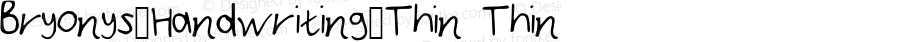 Bryonys_Handwriting_Thin Thin