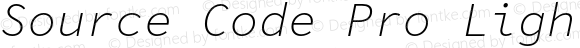 Source Code Pro Light Italic