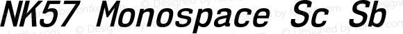 NK57 Monospace Sc Sb Italic