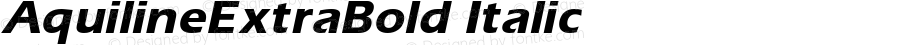 AquilineExtraBold Italic