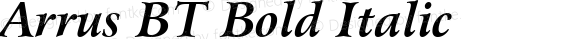 Arrus BT Bold Italic