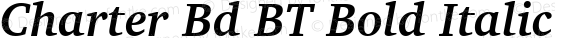 Charter Bd BT Bold Italic