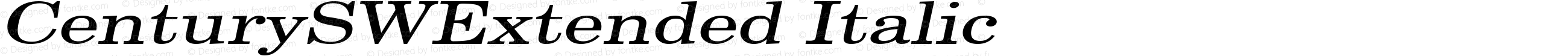 CenturySWExtended Italic