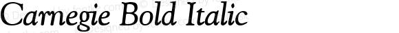 Carnegie Bold Italic
