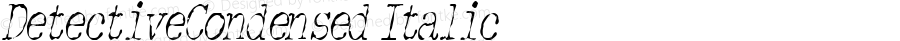 DetectiveCondensed Italic