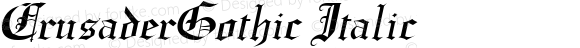 CrusaderGothic Italic