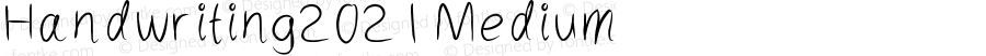 Handwriting2021 Medium Version 001.000