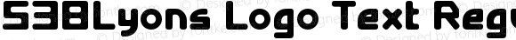 538Lyons Logo Text Regular