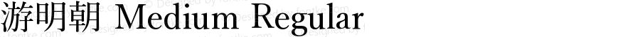 游明朝 Medium Regular Version 2.10