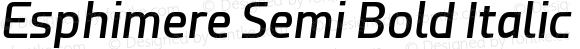 Esphimere Semi Bold Italic